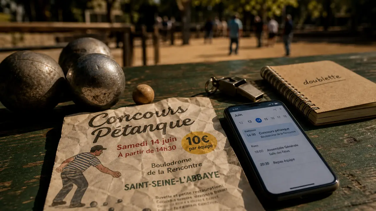 Concours de pétanque ce week end près de dijon : horaires doublette