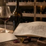 Grand cru bourgogne : verres, bouteille et plan de climat
