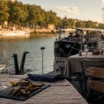 Restaurant bord de saône, terrasse en bord du fleuve Saône