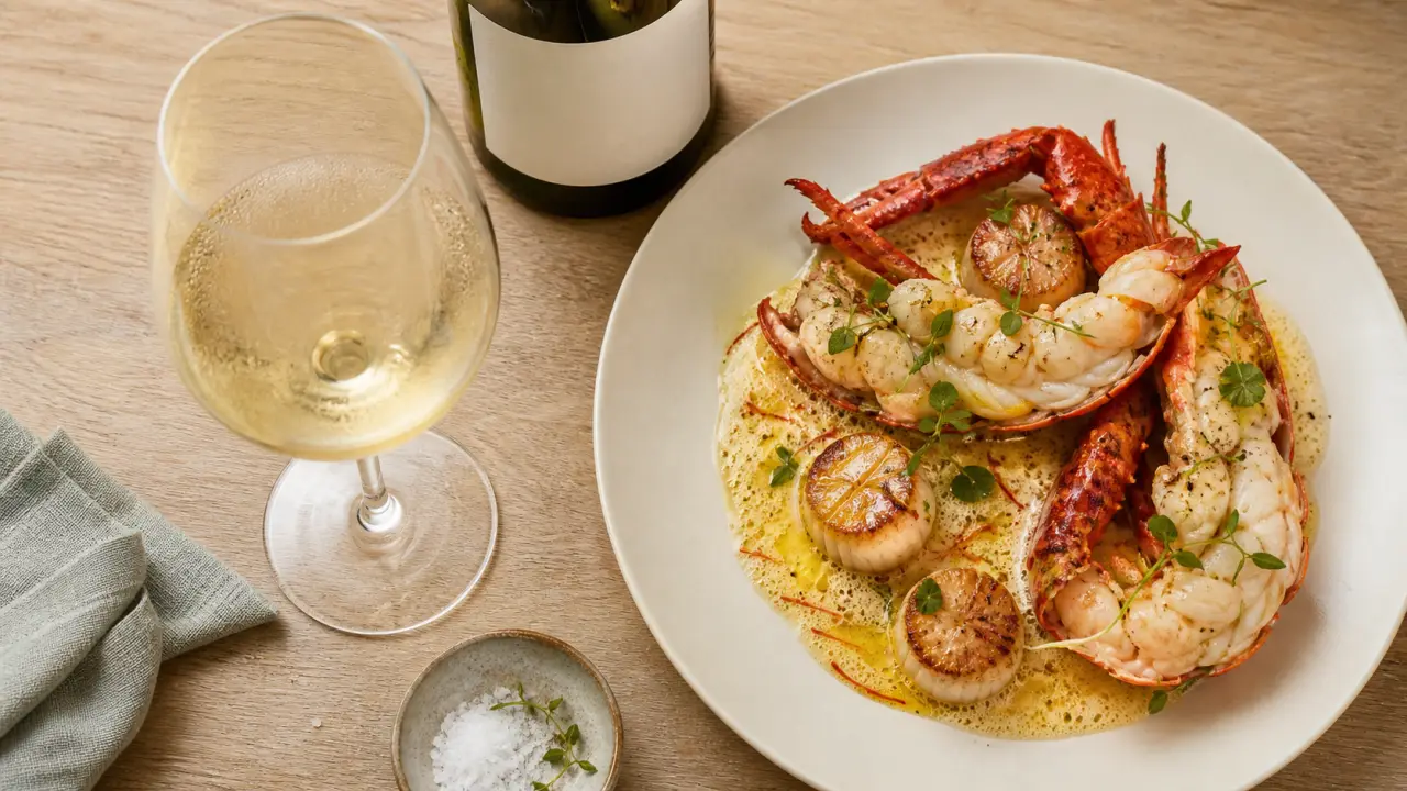 Accords mets vins Chassagne-Montrachet blanc avec homard et volaille