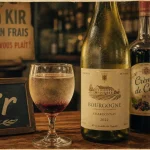 Photo k.i.r : verre de Kir blanc au cassis