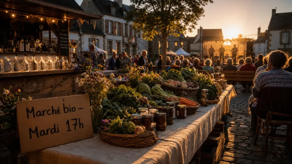 Pont-Croix : un marché bio local et musical chaque mardi, avec concert gratuit à 20h