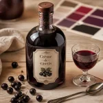 Meilleur crème de cassis dijon : bouteille de crème de cassis Noir de Bourgogne, 20 % vol