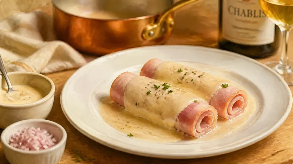 Jambon à la chablisienne : sauce nappante, réduction du Chablis et erreurs à éviter