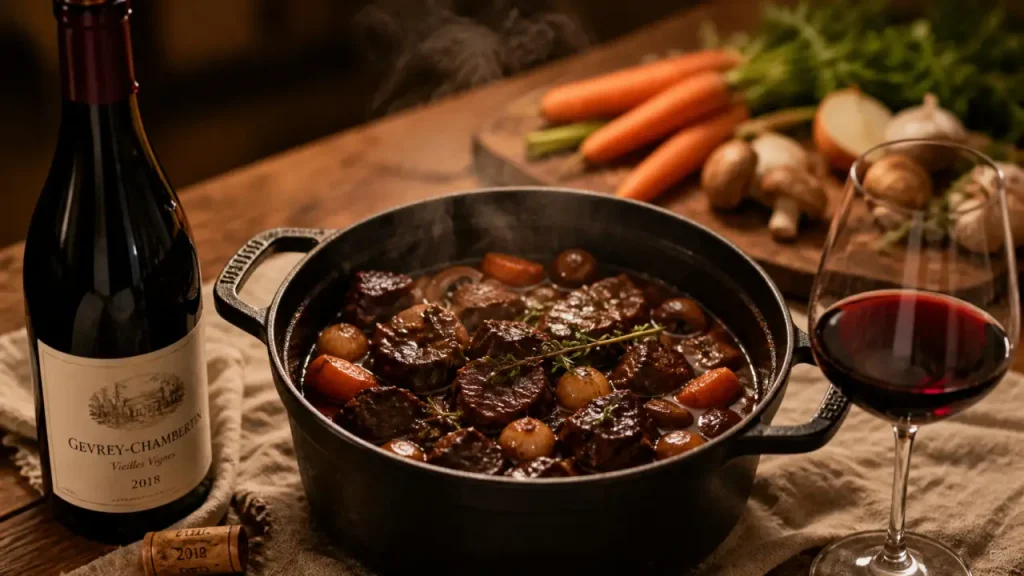 Quel vin rouge pour un bœuf bourguignon réussi : cépages, appellations et budget