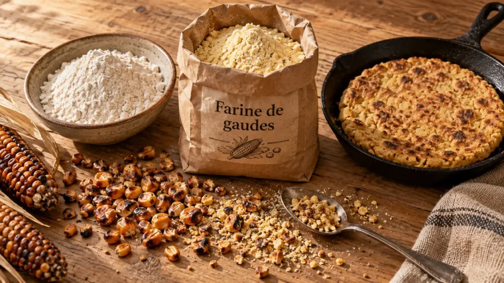 Farine de gaudes : le maïs torréfié qui parfume pains, galettes et biscuits