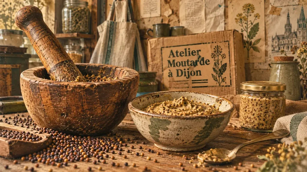 Atelier moutarde à Dijon : des graines broyées au pot à rapporter