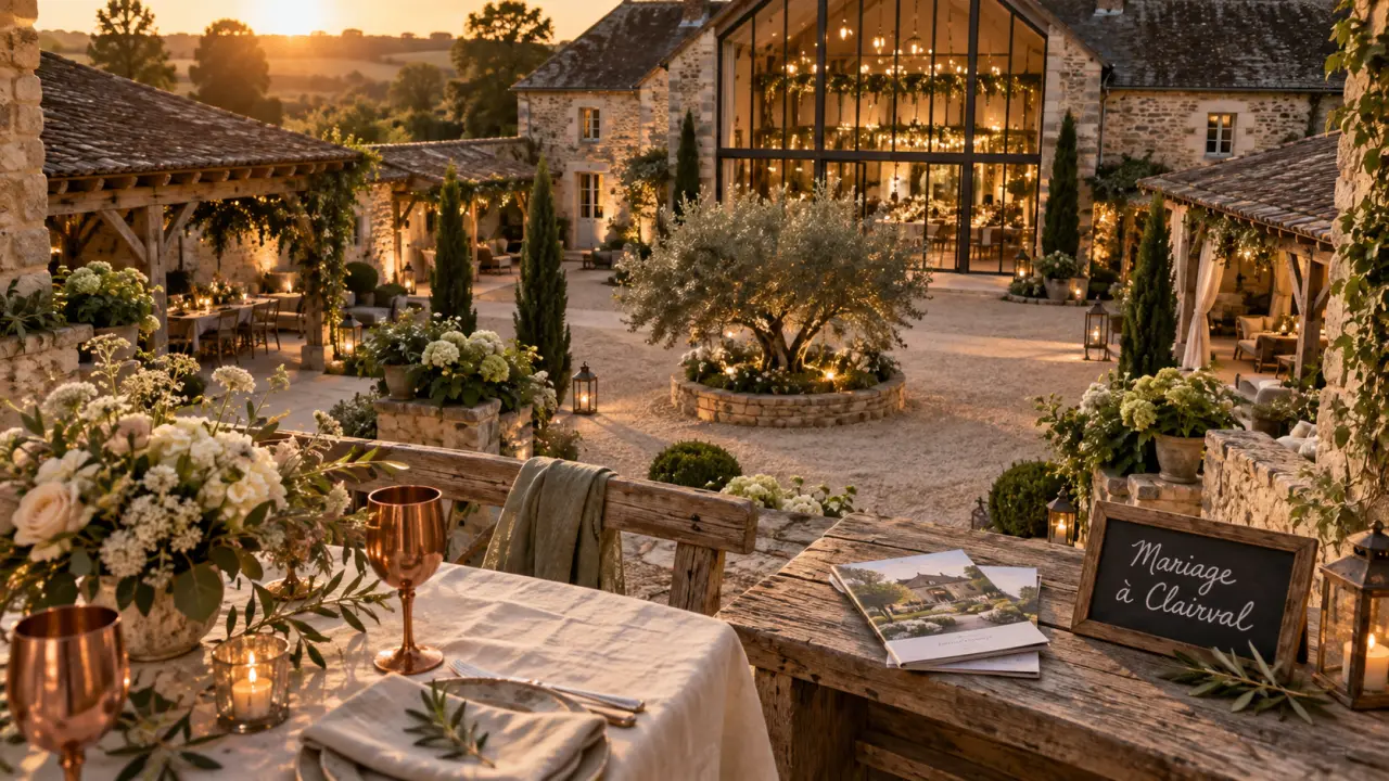 domaine de clairval : salle de réception avec couchage pour mariage