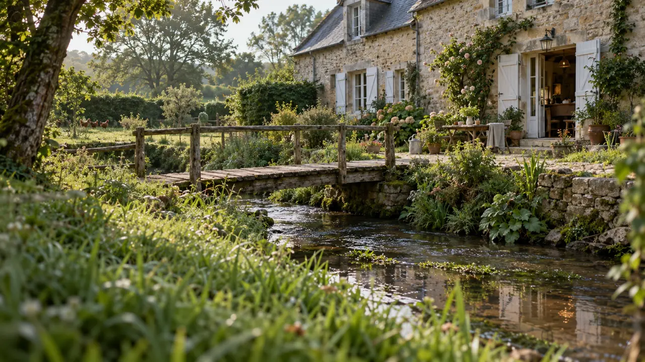 La lévrière chambres d hôtes : passerelle vers la ferme normande