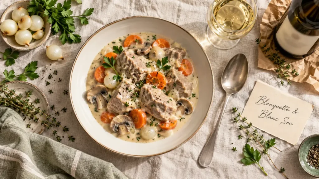 Le vin blanc sec équilibre la blanquette, avec le Chardonnay et le Chenin en tête